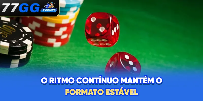 O ritmo contínuo mantém o formato estável