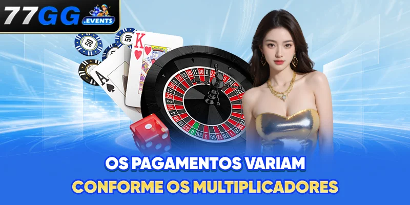 Os pagamentos variam conforme os multiplicadores