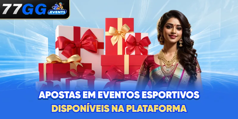Apostas em eventos esportivos disponíveis na plataforma