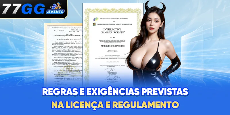 Regras e exigências previstas na Licença e Regulamento